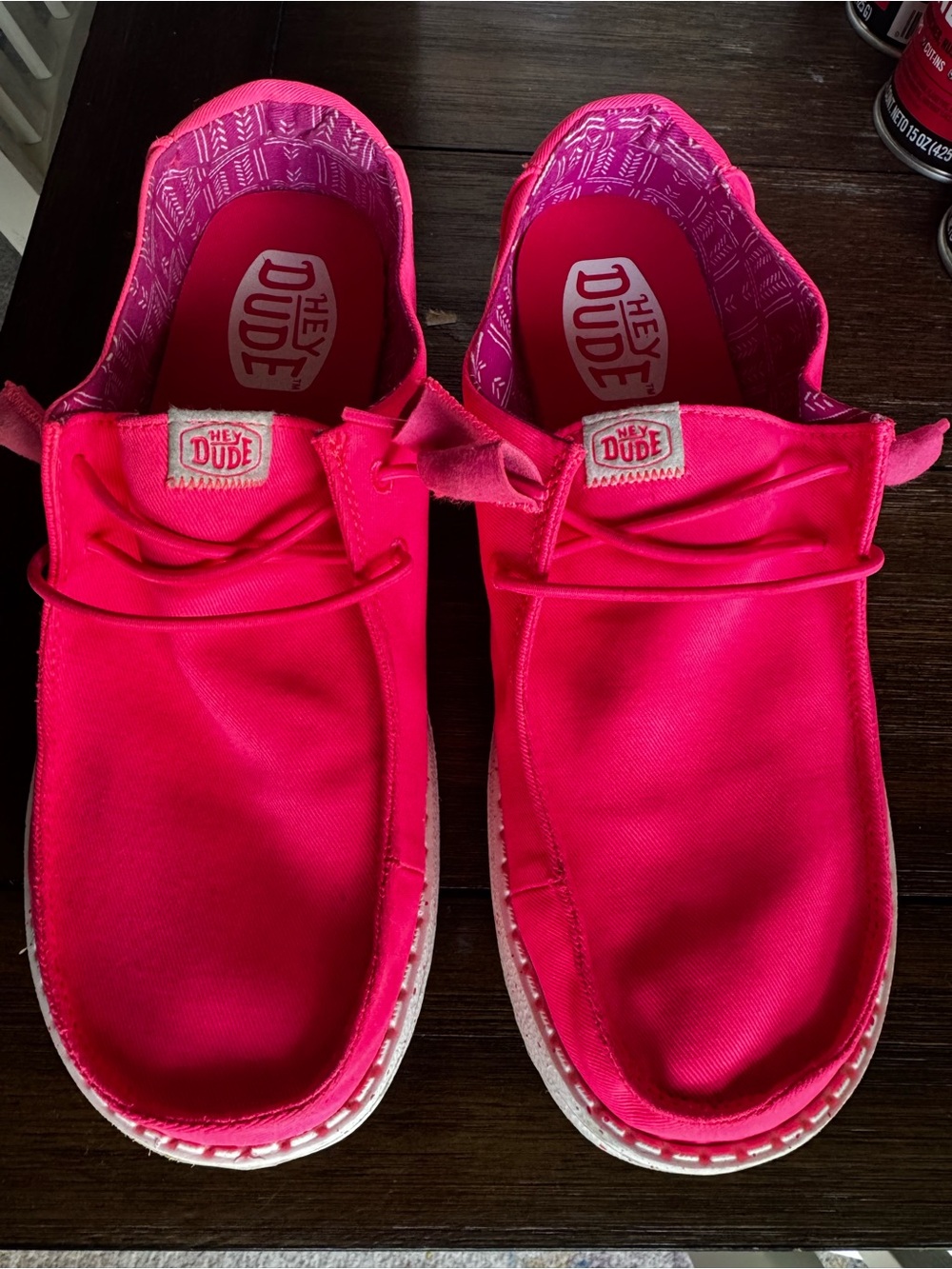 Hey Dude Neon Fuchsia Pink Slip-On Sneakers